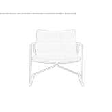 Armchair with armrests based on a sled Blois