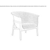 Fabric armchair with armrests Videle