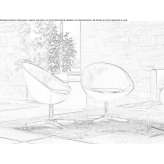 Upholstered armchair with a 4-spoke base and armrests Andenne