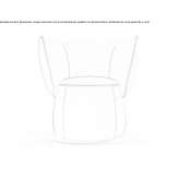 Leather armchair with armrests and fire-resistant padding Ossuccio