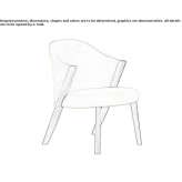 Fabric armchair with armrests Burdell