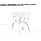 Fabric armchair with armrests Stirling