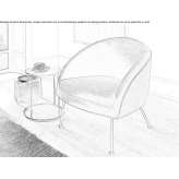 Velvet armchair with armrests Nulsen