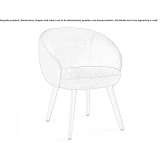 Fabric upholstered armchair with armrests Porlezza