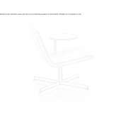 Leather upholstered armchair with 4-star base Tulln