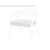 Solid wood armchair with armrests Hiram
