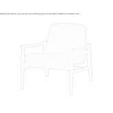 Fabric armchair with armrests Vian