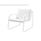 Fabric upholstered armchair with armrests Umhausen