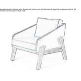 Leather armchair with armrests Comallo