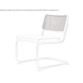 Steel cantilever armchair with integrated cushion Luhden