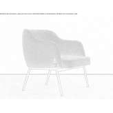 Fabric armchair with armrests Amoeiro