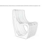 MDF armchair Ravena