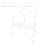 Solid wood armchair with integrated cushion Leytron
