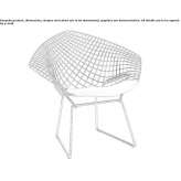 Steel armchair with integrated cushion Rhayader