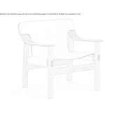 Leather armchair with armrests Ocumicho
