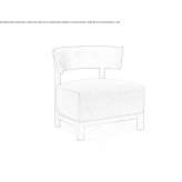 Fabric chair with removable cover Trzciel