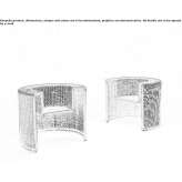 Woven wicker armchair Denver