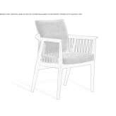 Fabric armchair with armrests Eferding
