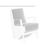 Upholstered armchair with armrests Gemmano