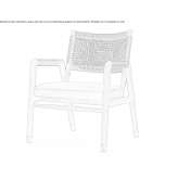 Solid wood armchair with armrests Zoutkamp