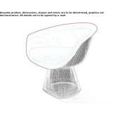 Armchair upholstered in steel and fabric with armrests Codogno