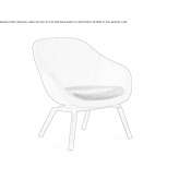 Upholstered armchair with armrests Oceano