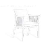 Leather armchair with armrests Eferding