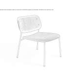 Stackable chair with integrated cushion Neaua