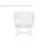 Fabric armchair with removable cover and armrests Erkoklu