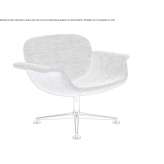 Swivel fabric chair with armrests Zalalovo