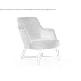 Fabric armchair with removable cover and armrests Erkoklu