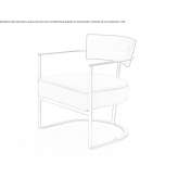 Fabric armchair with armrests Suharau