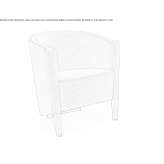 Fabric armchair with armrests Lankwitz