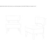 Leather upholstered armchair Carrena