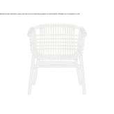 Rattan and rubber wood armchair Henniker