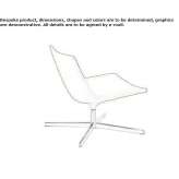 Swivel armchair with 4-star base Sanalona