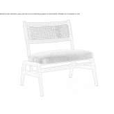 Solid wood armchair with integrated cushion Zoutkamp