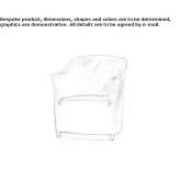 Leather armchair with armrests Antas