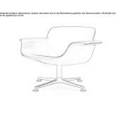 Swivel armchair, leather, with armrests Zalalovo