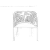 Armchair with armrests and woven backrest Codorniz
