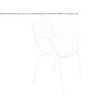 Polyethylene armchair with armrests Pozuelo