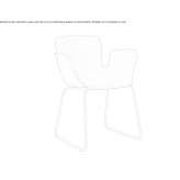 An armchair made of polyethylene on a sleigh base Pozuelo