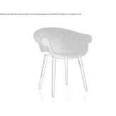 Armchair upholstered with fabric Plomari