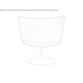 Swivel armchair in fabric or leather Luzy