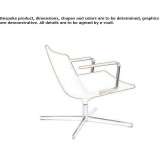 Armchair with 4-star base and armrests Sanalona