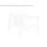 Fabric upholstered armchair with armrests Holbeck