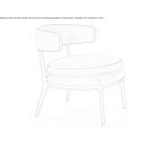 Leather armchair with armrests Nallihan