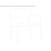 Tanned leather armchair with armrests Angrogna