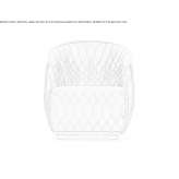 Fabric armchair with armrests Campeche