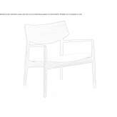 Wooden armchair with armrests Eruh